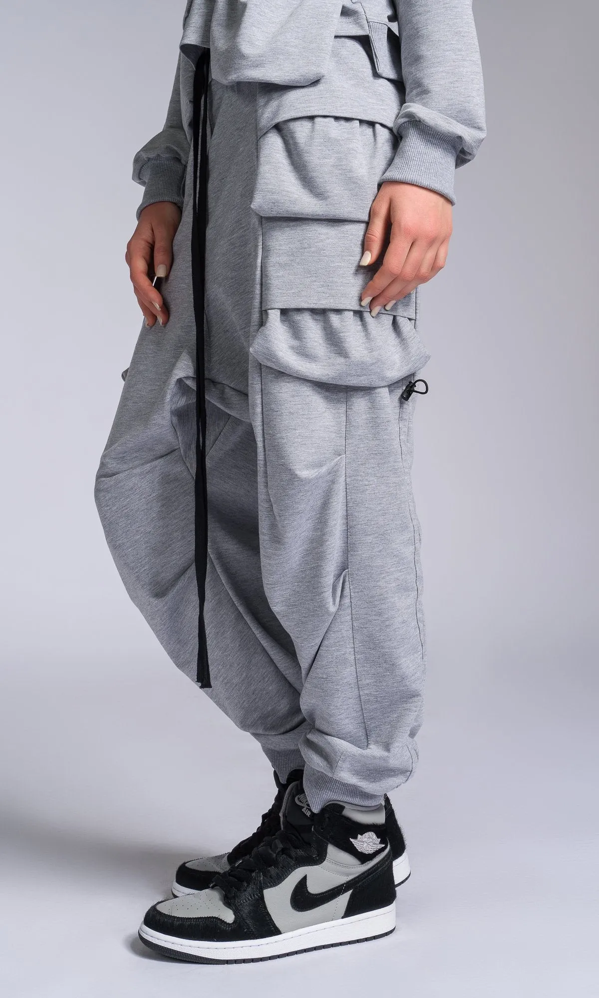 Adjustable Leg Pants with Layered Pockets