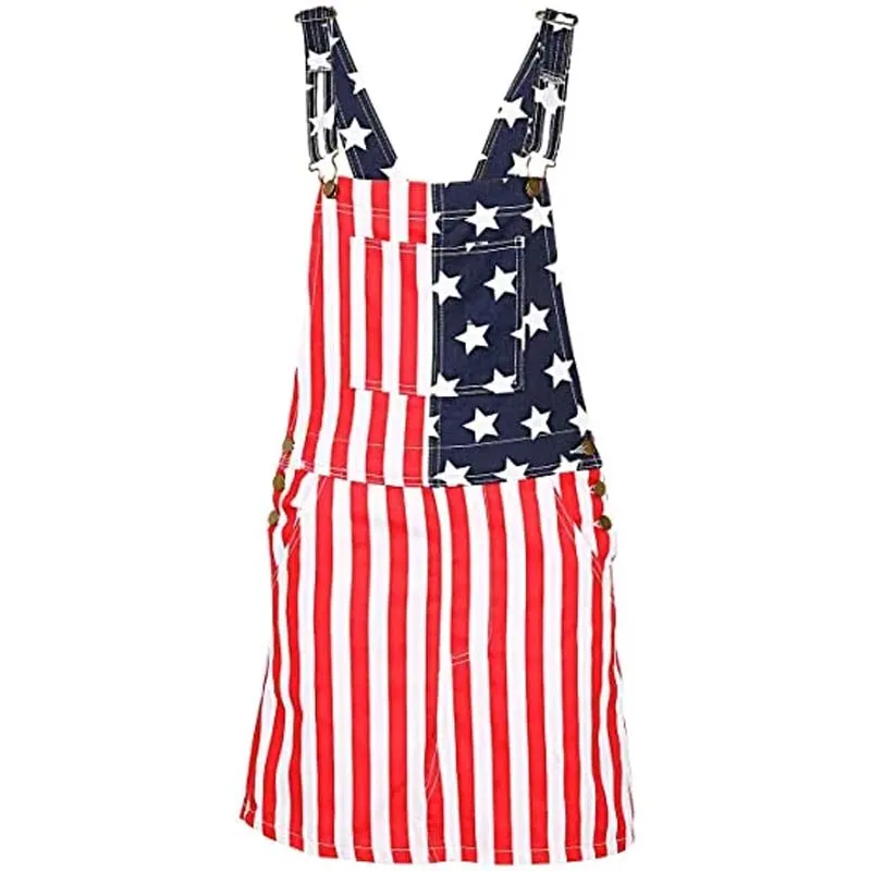 American Flag Overall Skirt