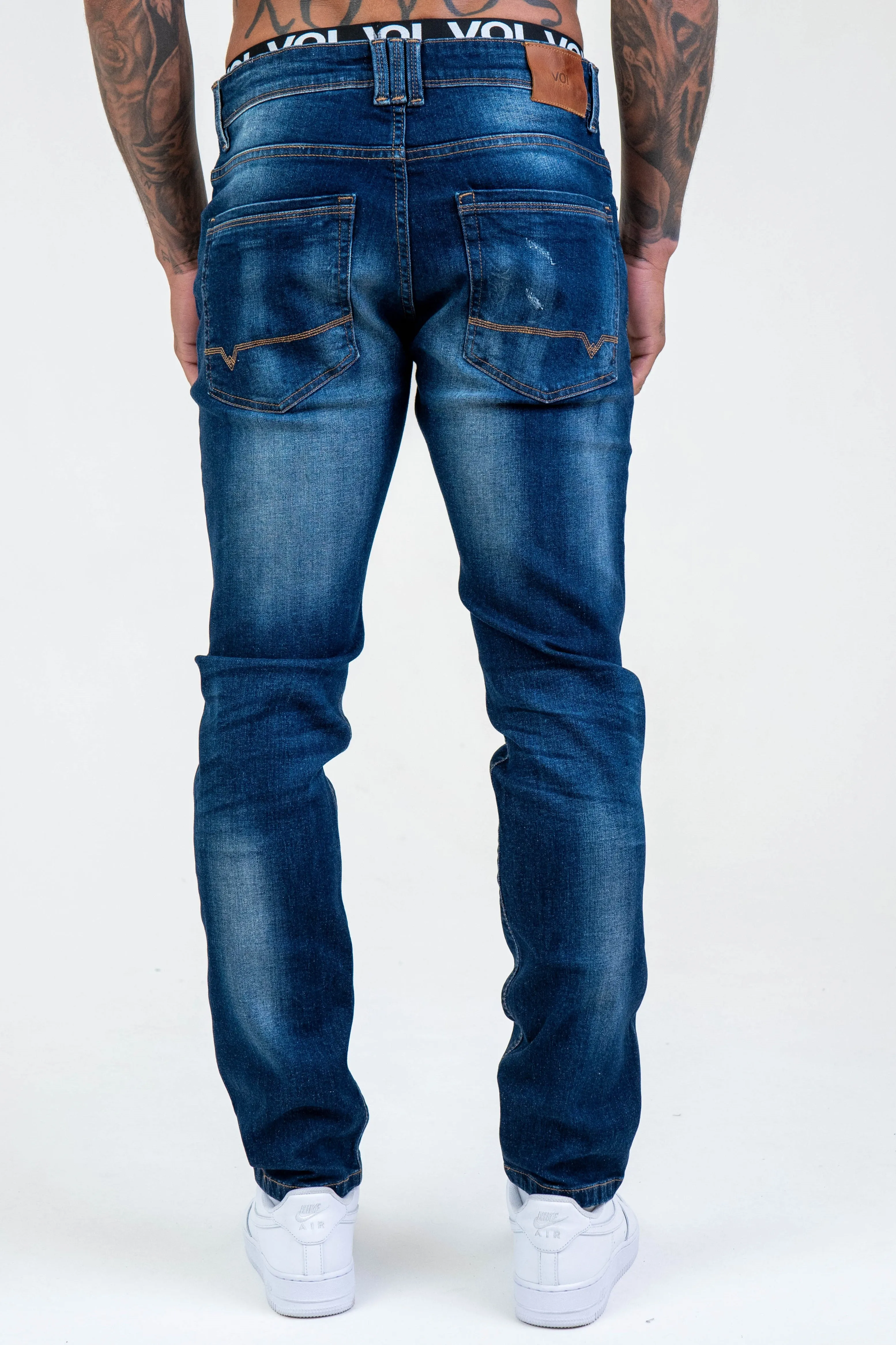 Belmont Tapered Jeans - Dark Blue