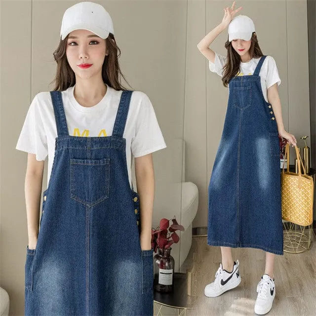 Bethany Vintage Denim Overall Dress