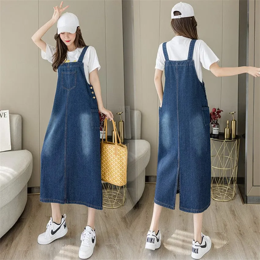 Bethany Vintage Denim Overall Dress