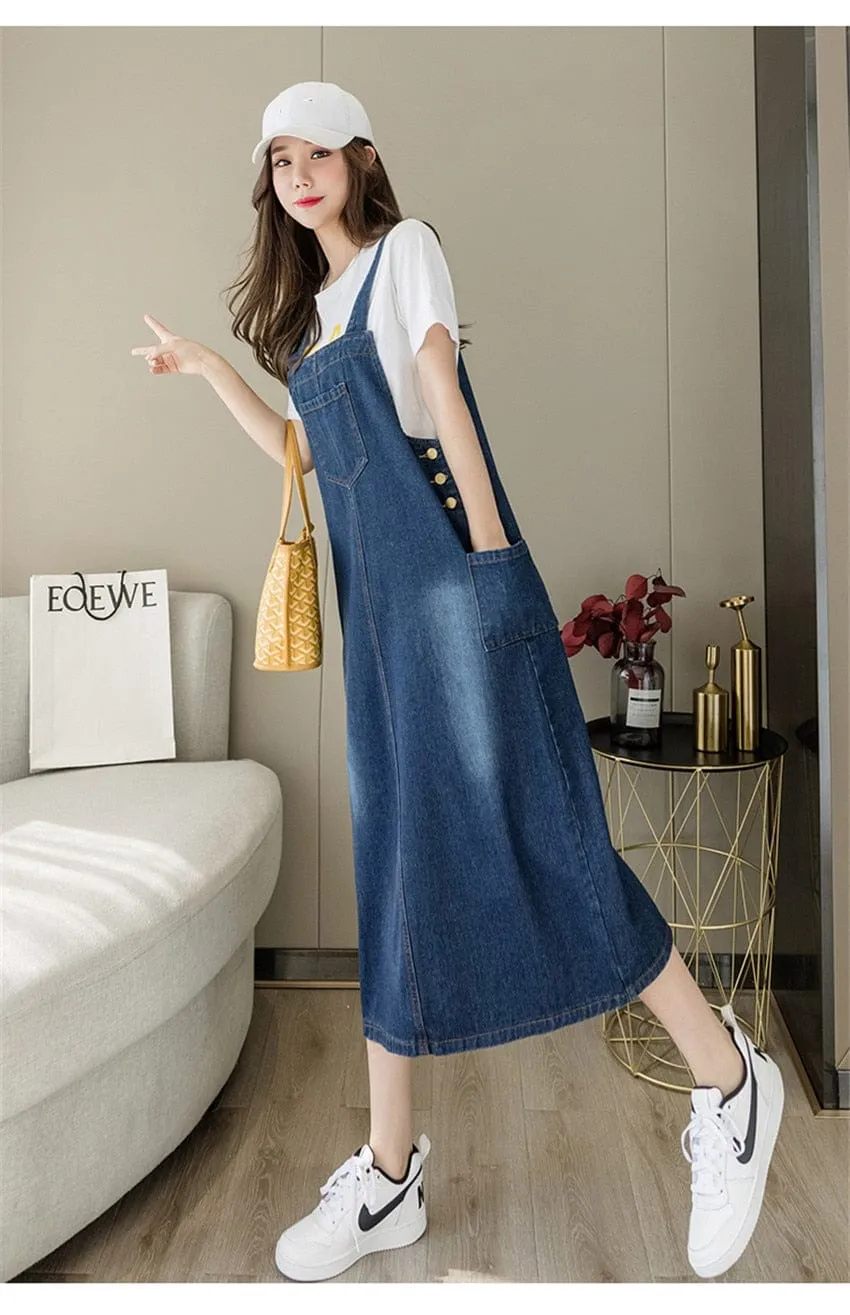 Bethany Vintage Denim Overall Dress