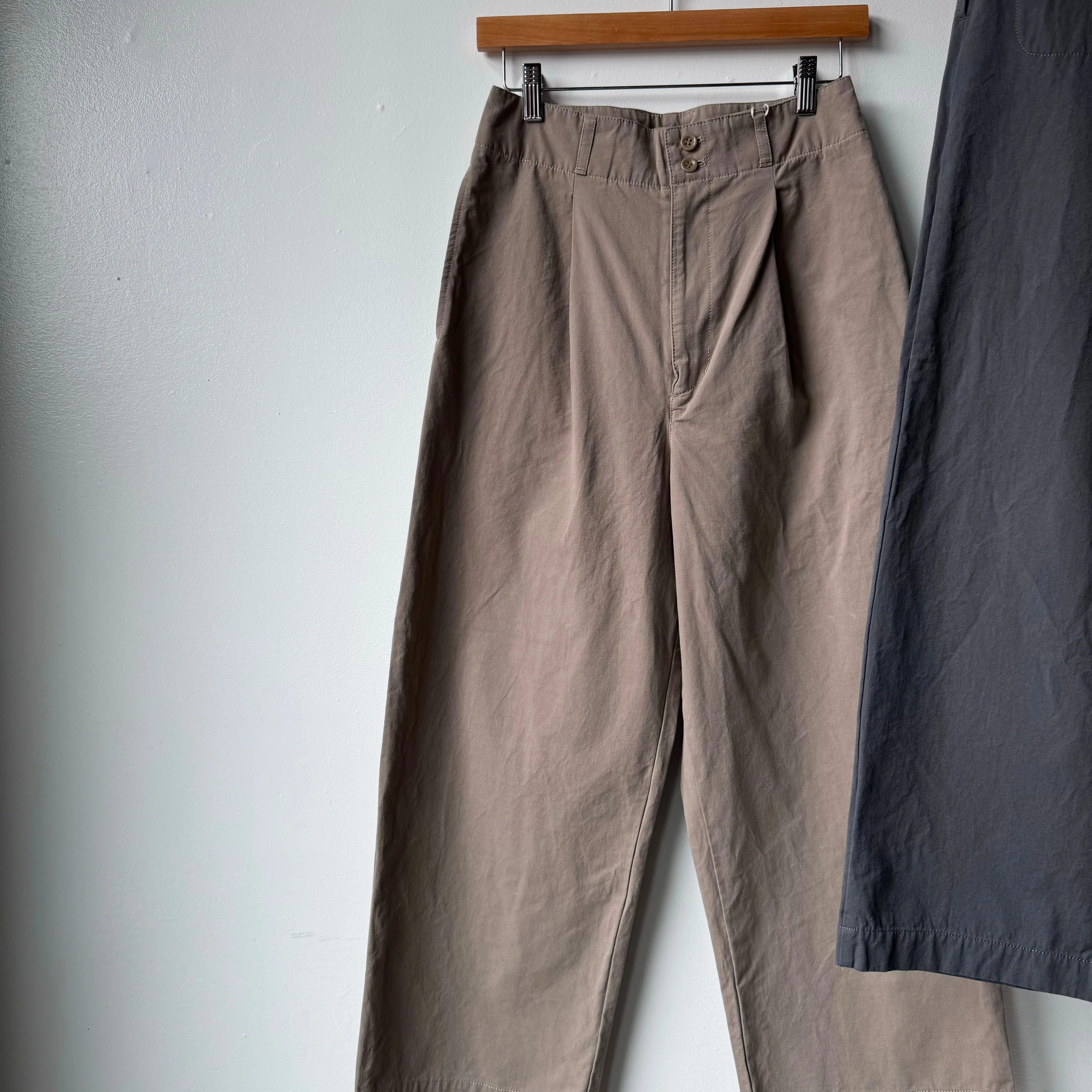 Birkin Weather Cloth Wide Straight Pants by Sarahwear