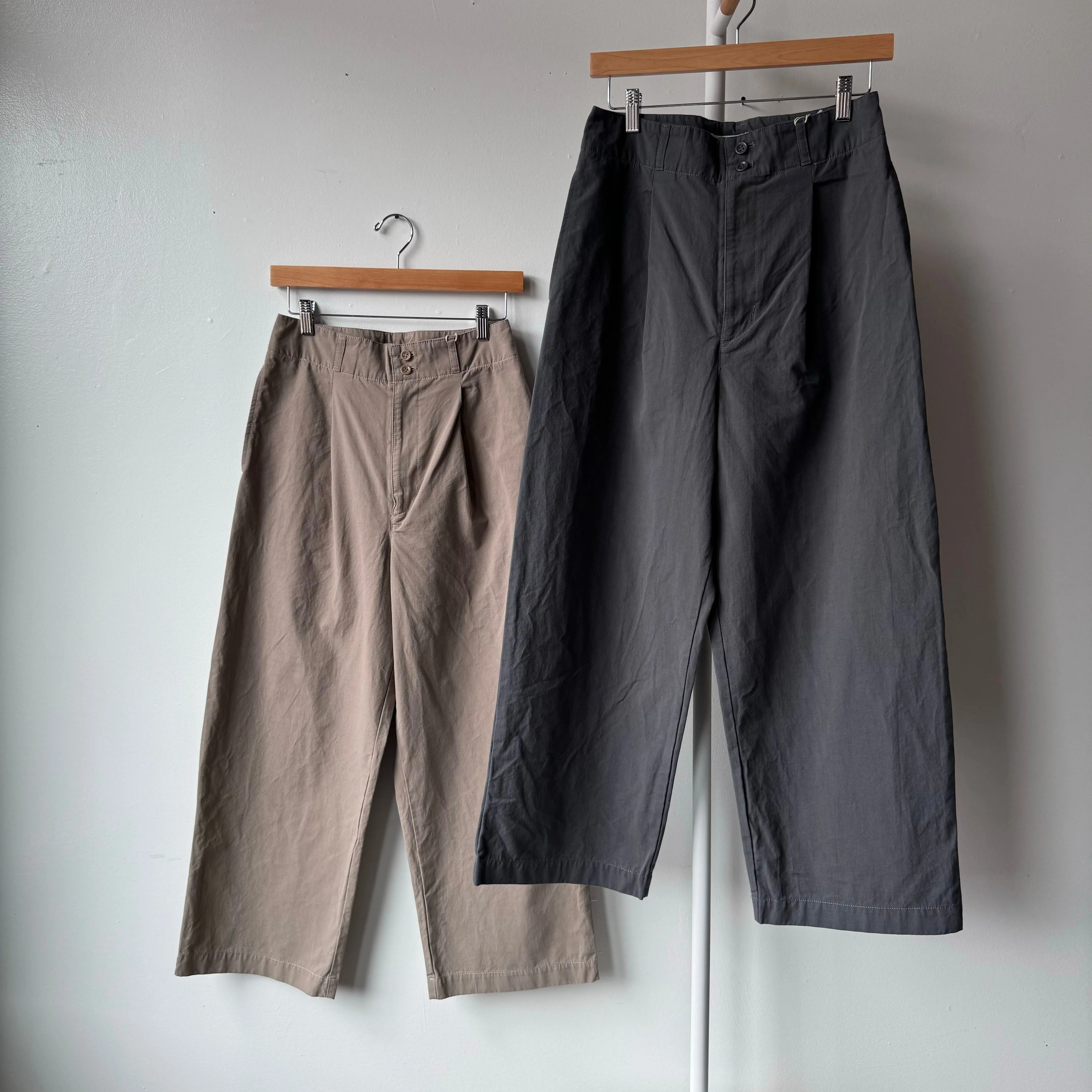 Birkin Weather Cloth Wide Straight Pants by Sarahwear