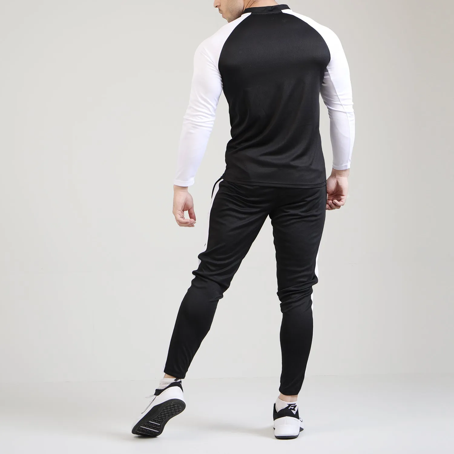 Black And White Raglan Summer Tracksuit