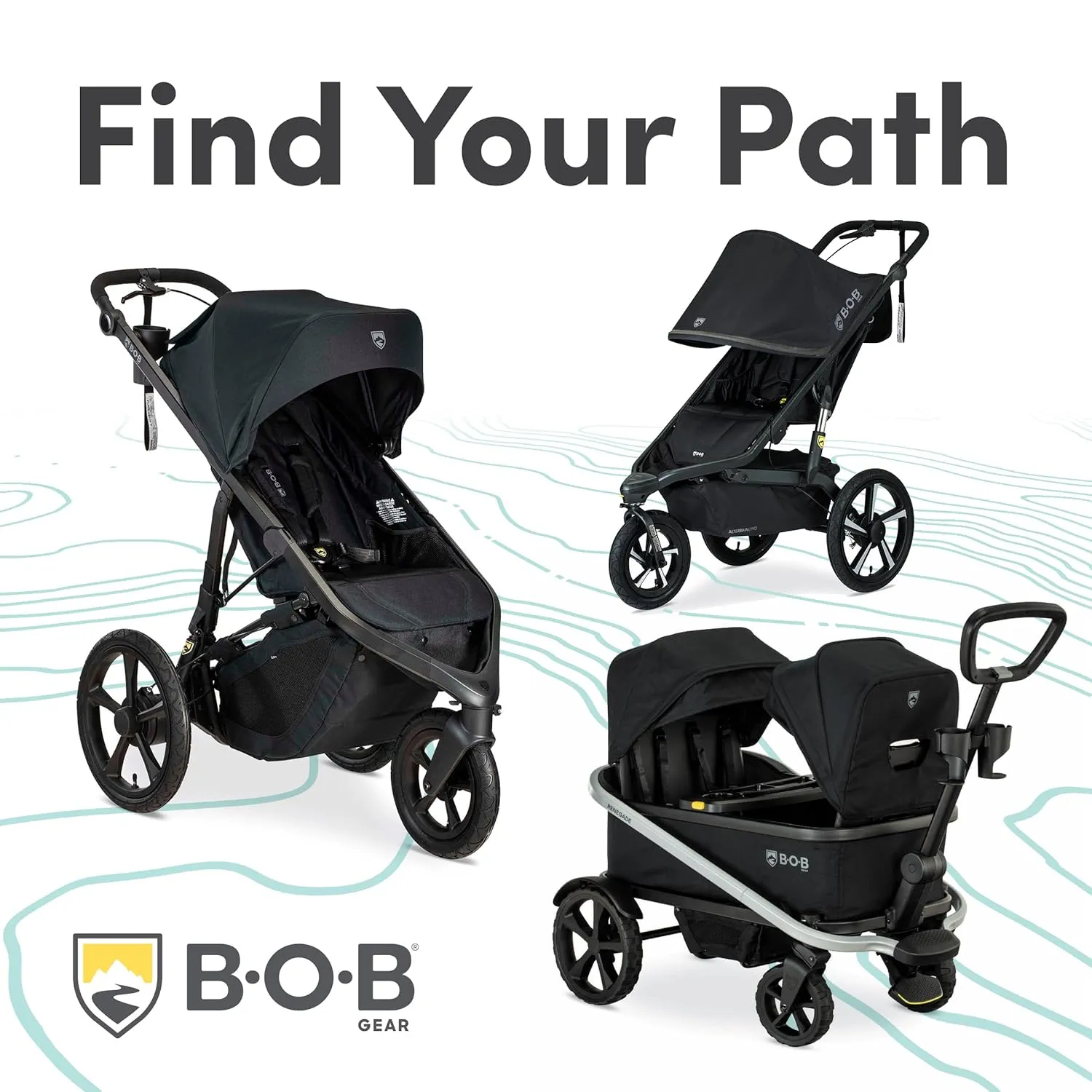 BOB Wayfinder Jogging Stroller - Storm