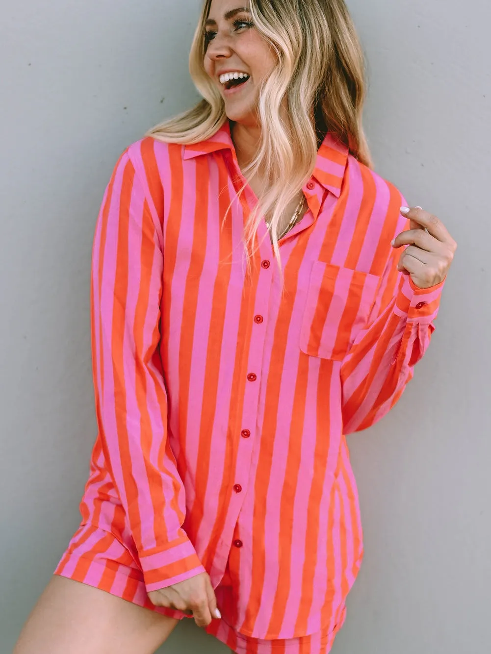 Bold Stripe Loungewear Set