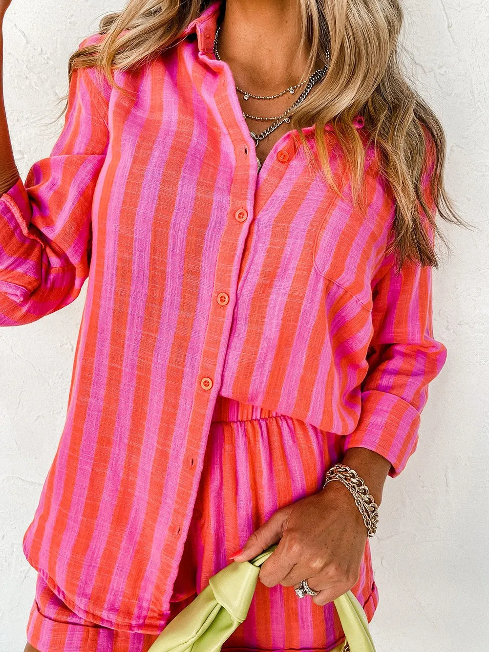 Bold Stripe Loungewear Set