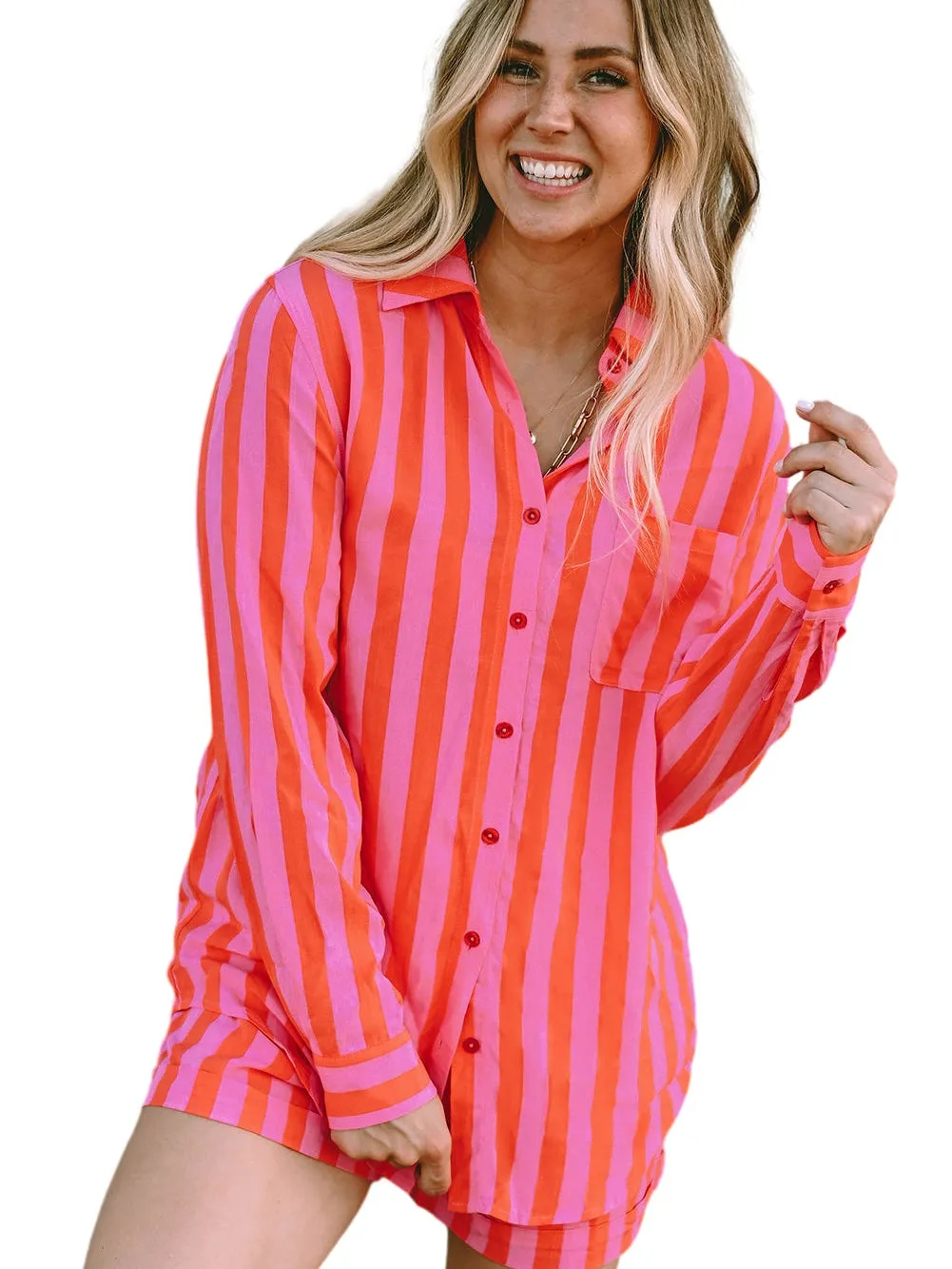 Bold Stripe Loungewear Set