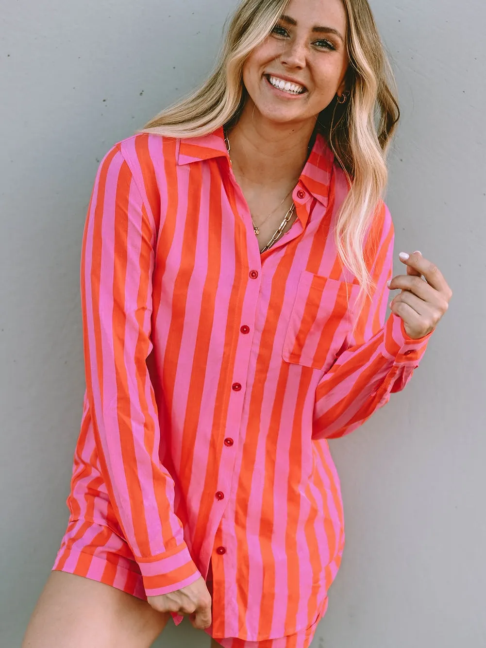 Bold Stripe Loungewear Set