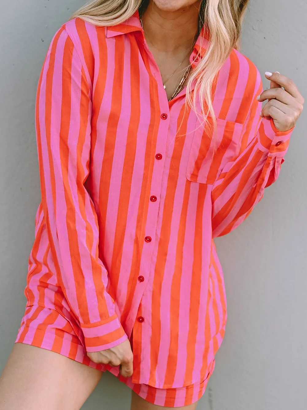 Bold Stripe Loungewear Set