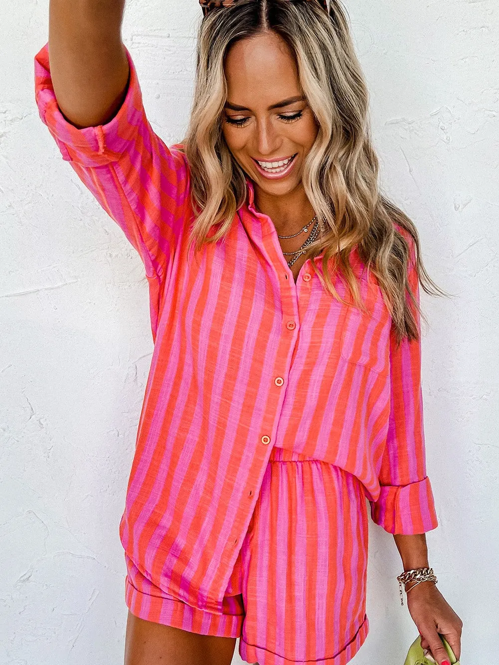 Bold Stripe Loungewear Set