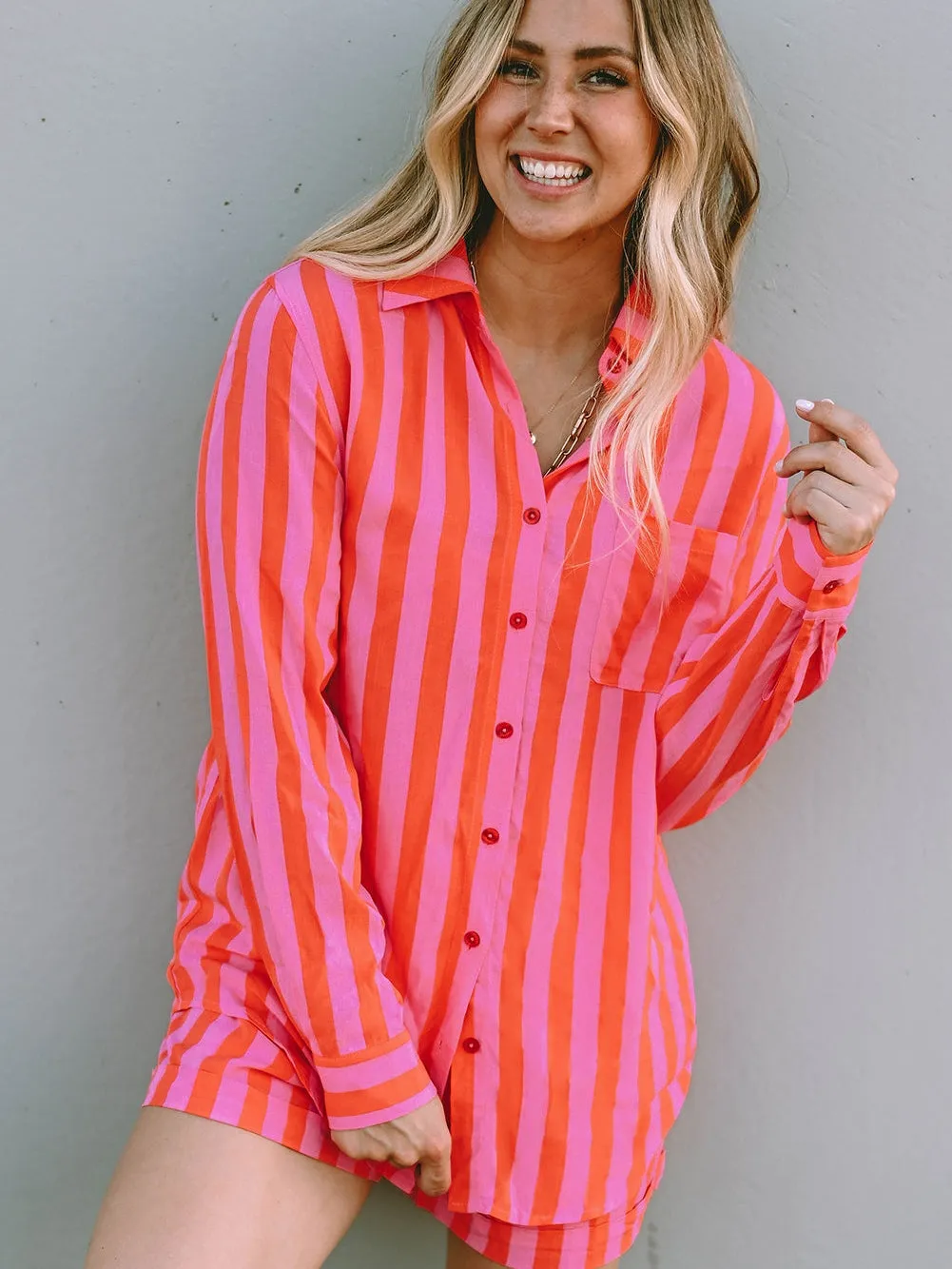 Bold Stripe Loungewear Set