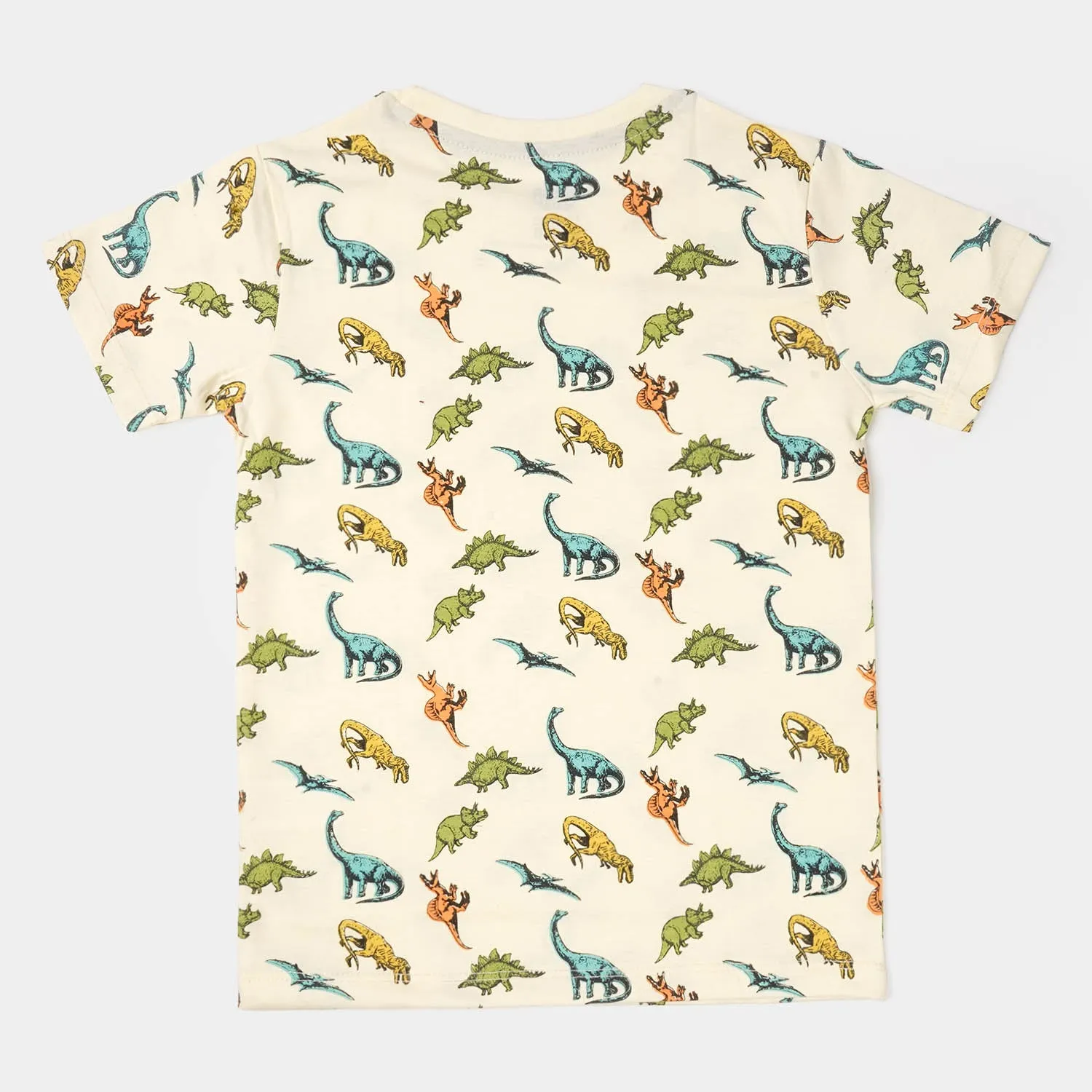 Boys Cotton Night Wear Dino & Dino - Cream