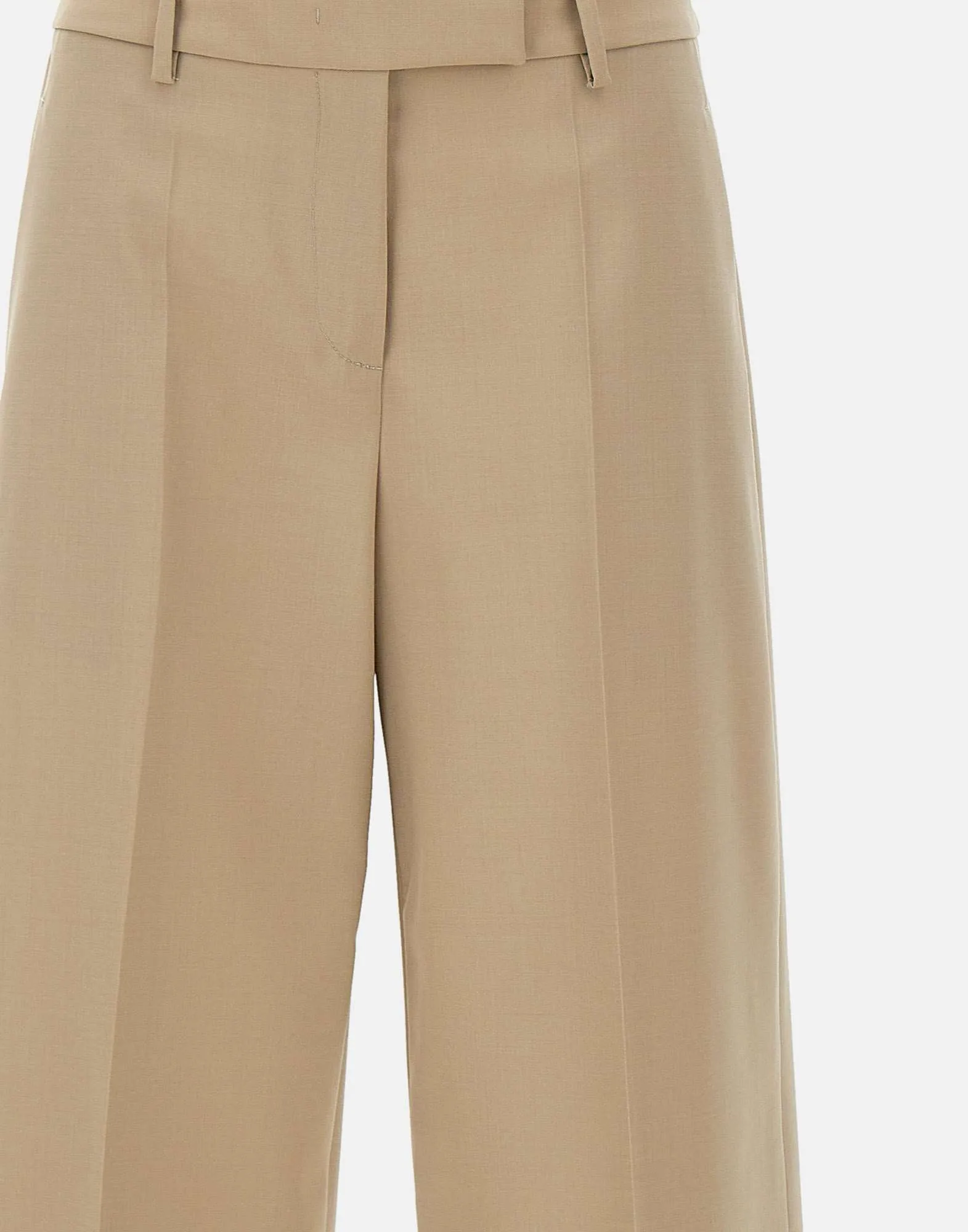 Cool Wool Wide Leg Trousers