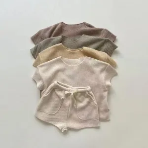 Cotton Waffle Top and Shorts Set