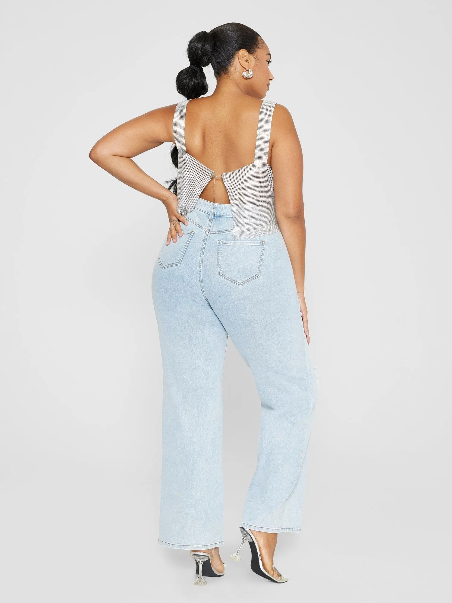 Fashion To Figure - Chloe High Rise Destructed Relaxed Fit Jeans - Gabi Fresh x FTF