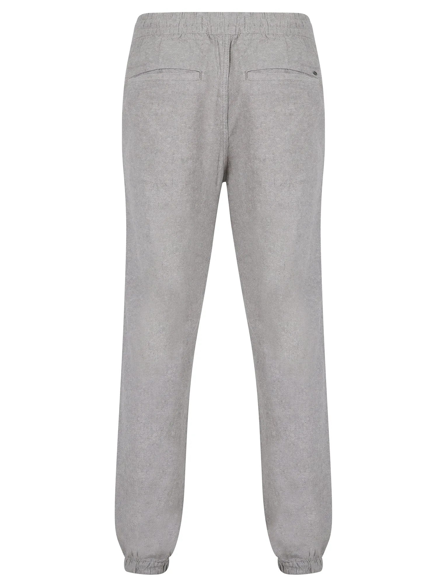 Fira Cotton Linen Comfort Fit Elasticated Waist Trousers in Grey - Tokyo Laundry