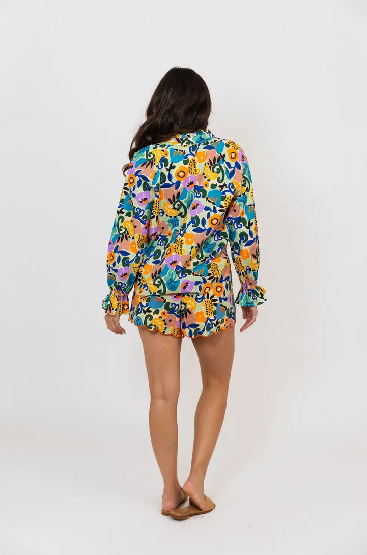 Floral Poplin Garden Shorts