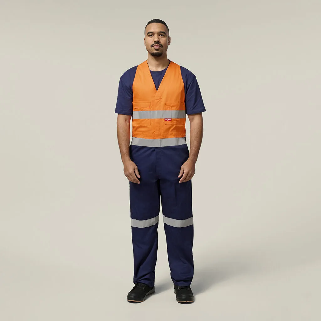 Hard Yakka Hi-Vis 2Tone Action Back Cotton Taped Overall (Y01055)