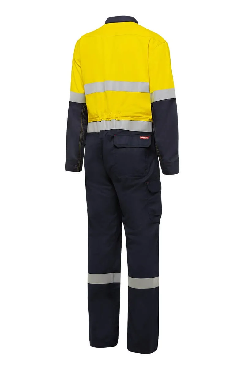 Hard Yakka Shieldtec Fr Hi-Visibility Two Tone Coverall With Fr Tape (Y00055)