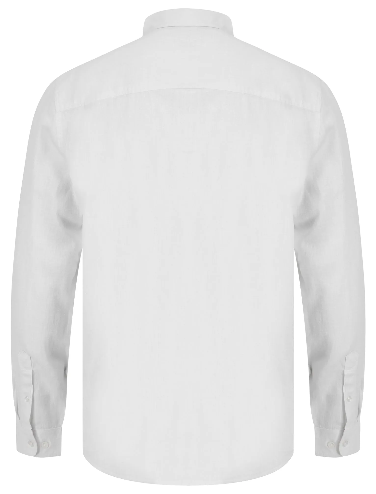 Helios Classic Collar Long Sleeve Cotton Linen Shirt in Bright White - Tokyo Laundry