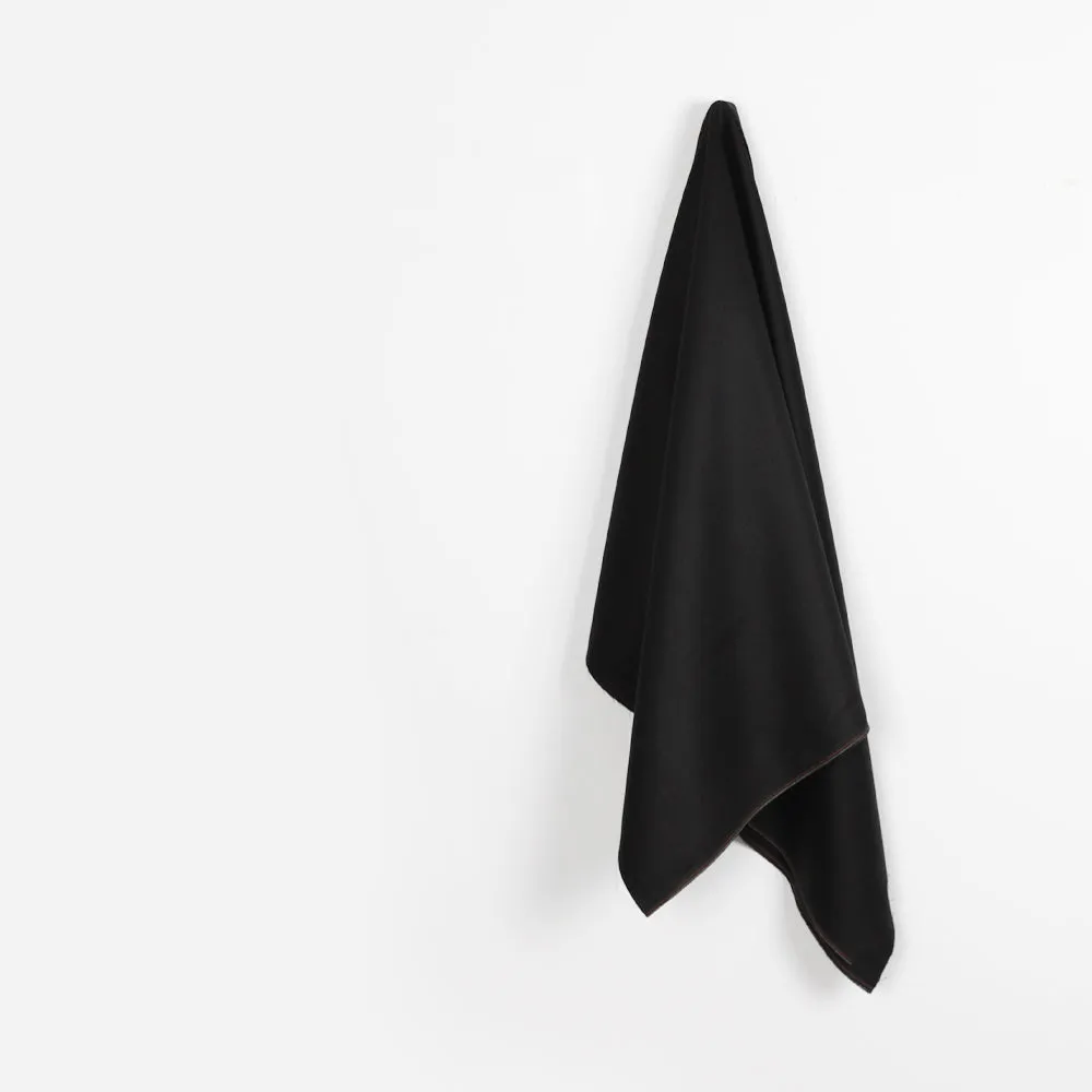 Herringbone Linen / Viscose - Black