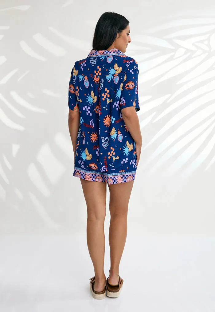 Indii Breeze Maria Shirt & Shorts Set - Tequila