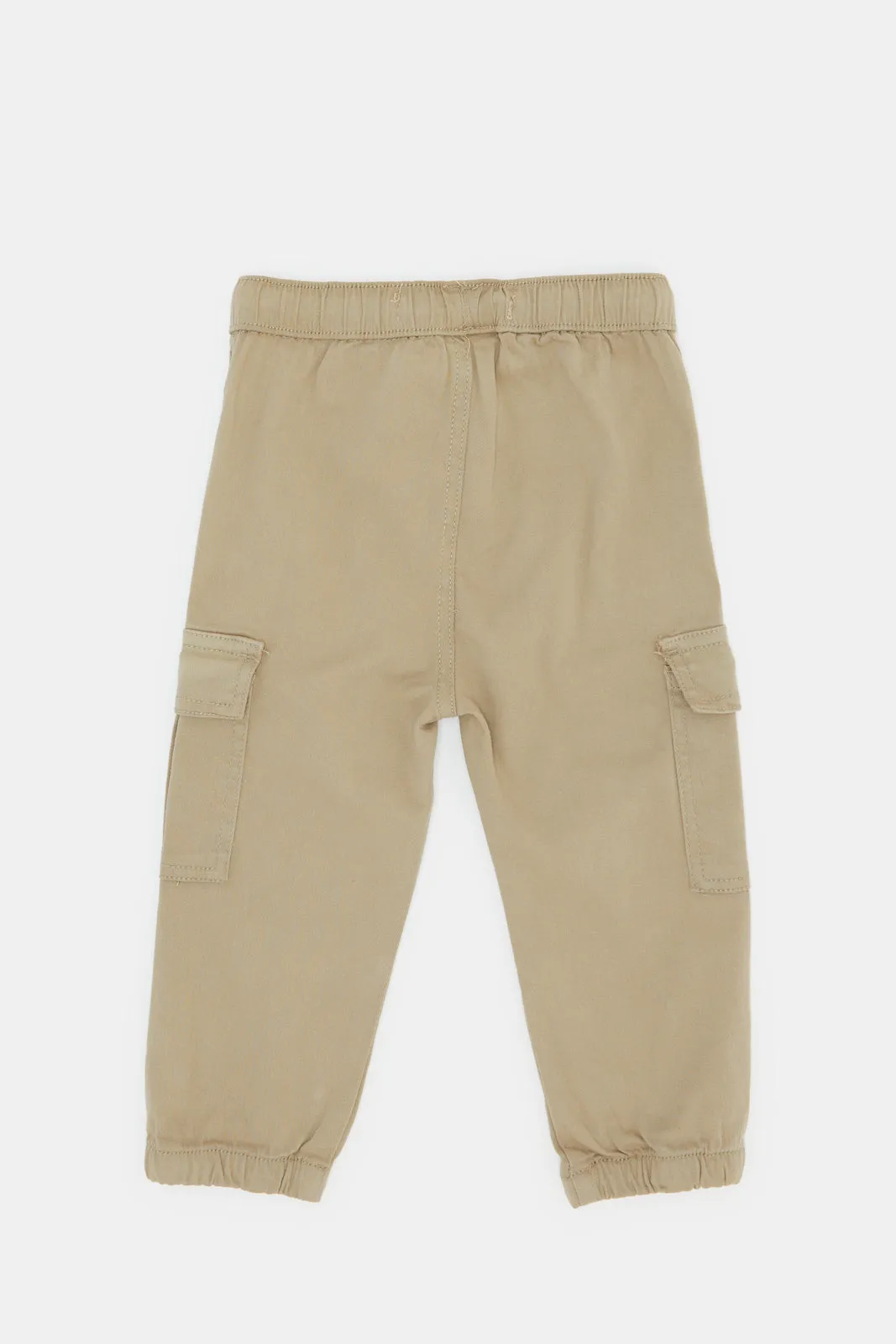 Infant Boys Beige Cargo Joggers