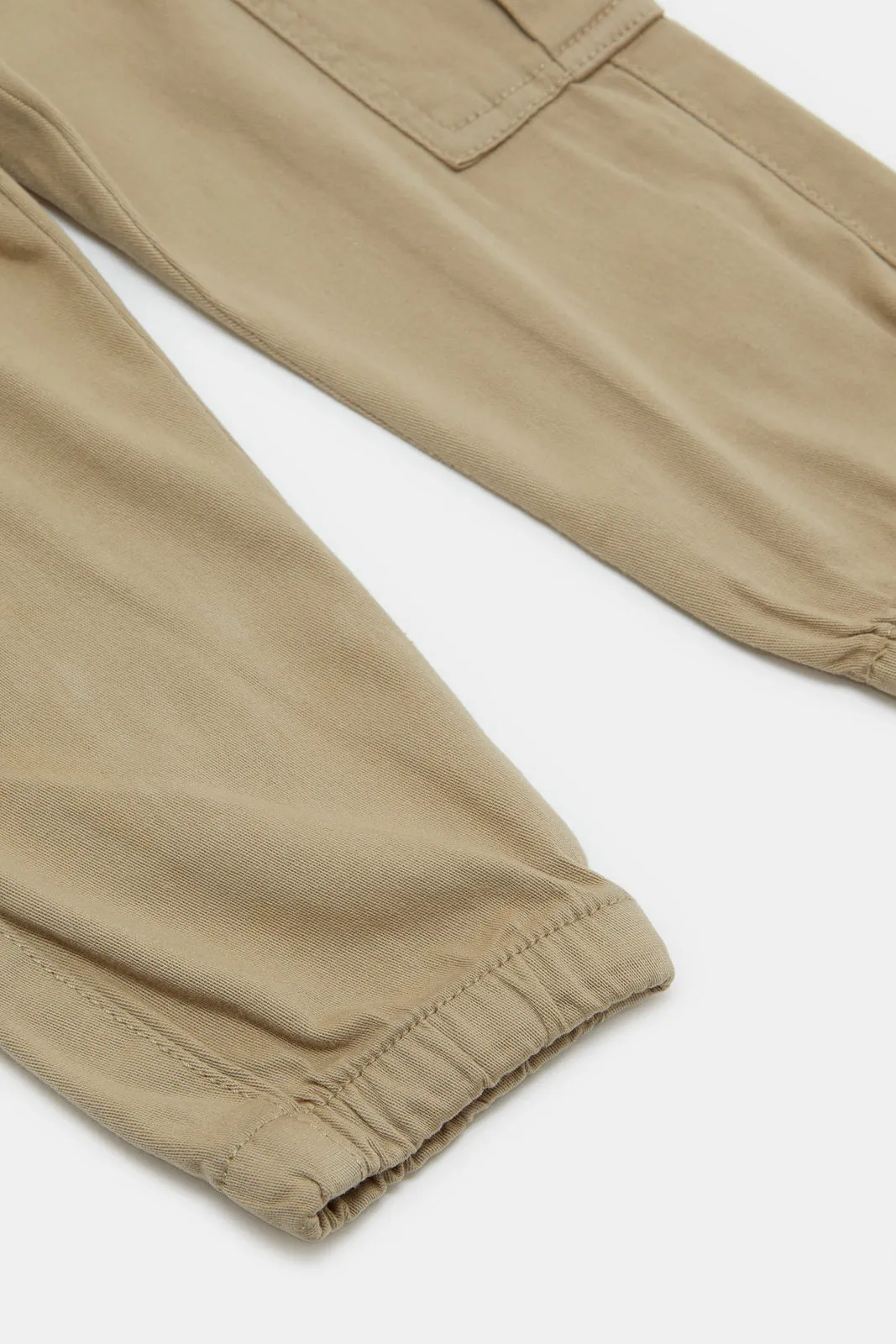 Infant Boys Beige Cargo Joggers