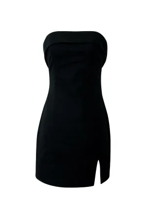 Judy Black Strapless Mini Dress