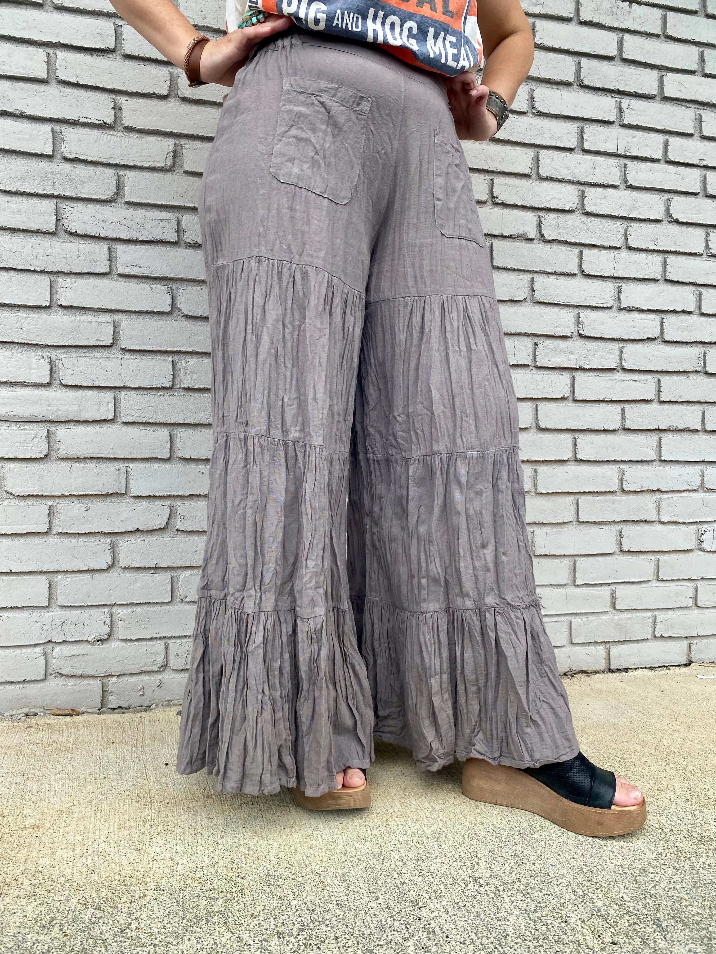 Khaki Palazzo Trousers #227