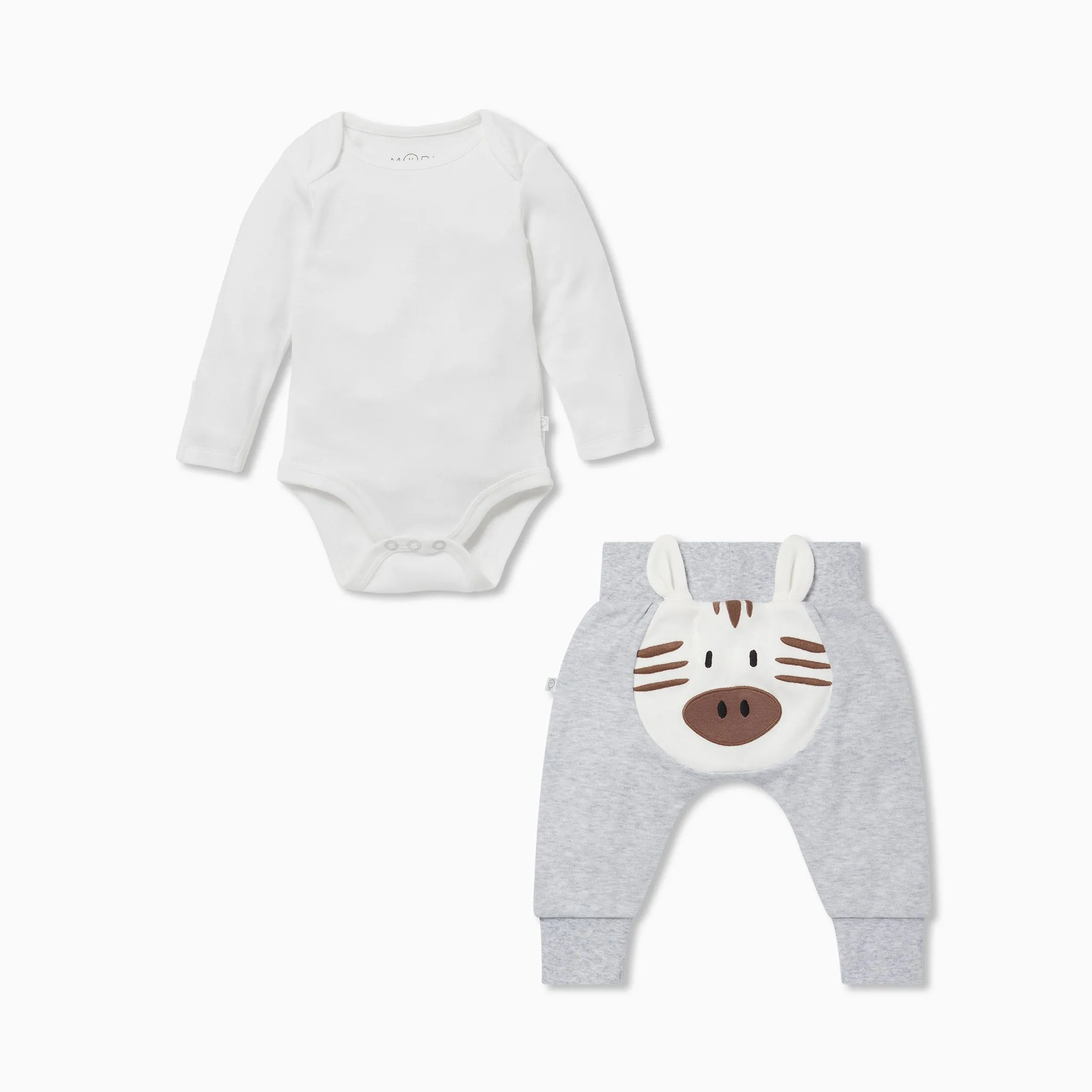 Long Sleeve Bodysuit & Zebra Joggers Outfit