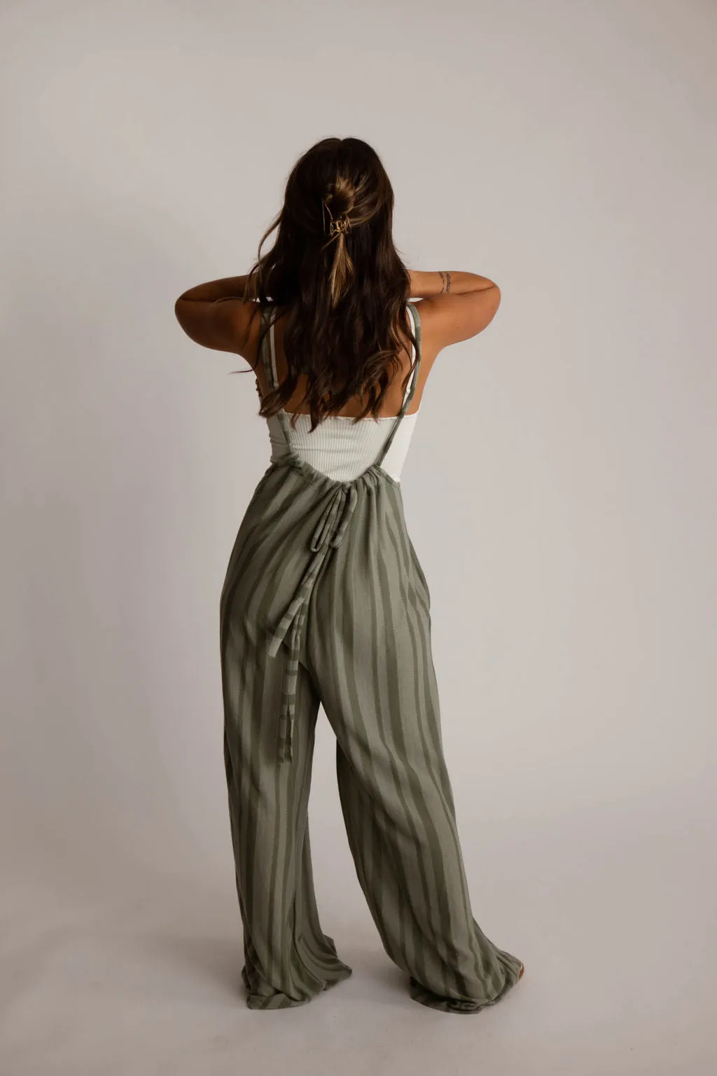 Madison Striped Overalls