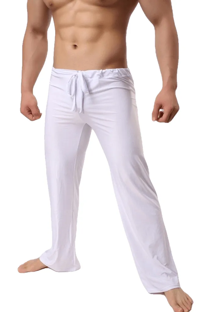 Man Long Pant Sleepwear Comfy Breathable Slip Trousers