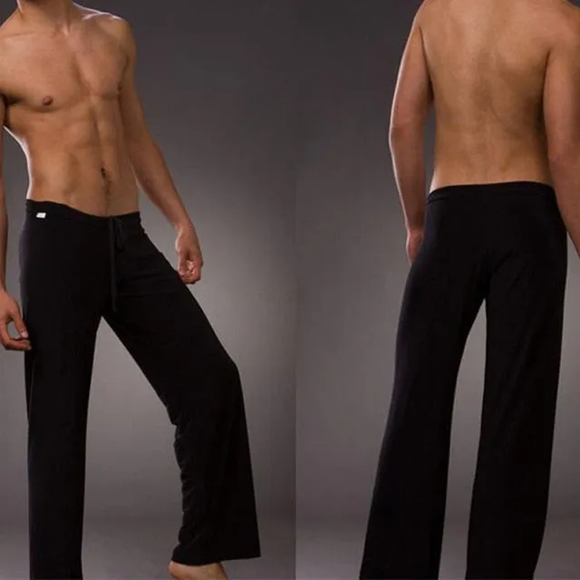 Man Long Pant Sleepwear Comfy Breathable Slip Trousers