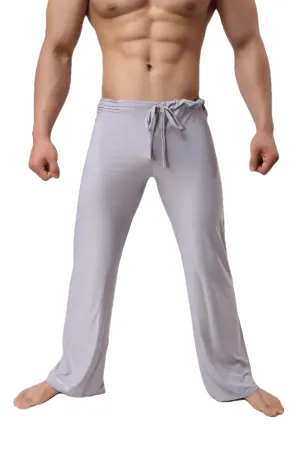 Man Long Pant Sleepwear Comfy Breathable Slip Trousers