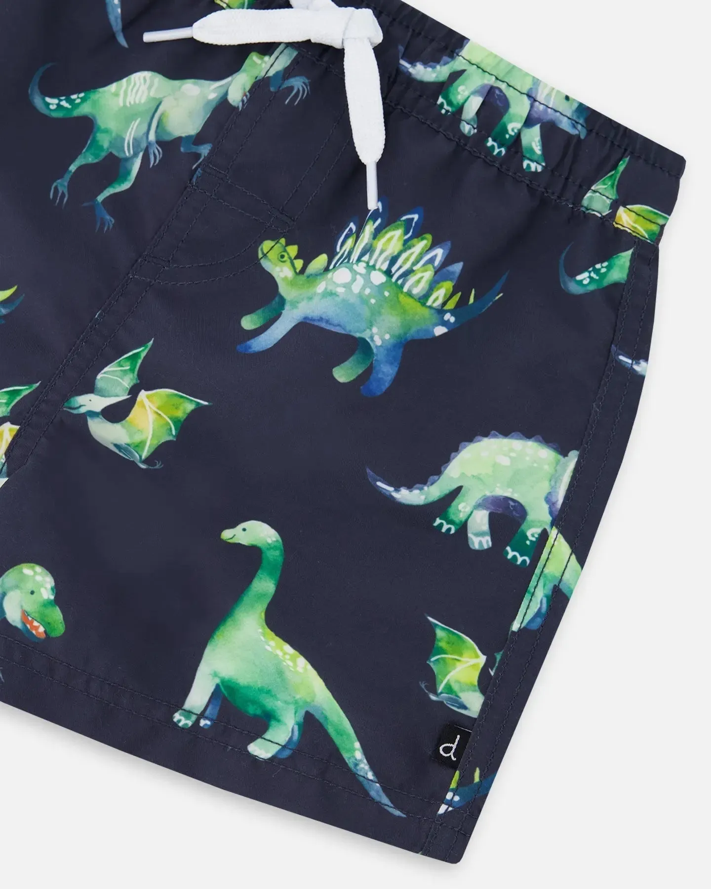 Men'S Boardshort Grey Printed Dinosaurs