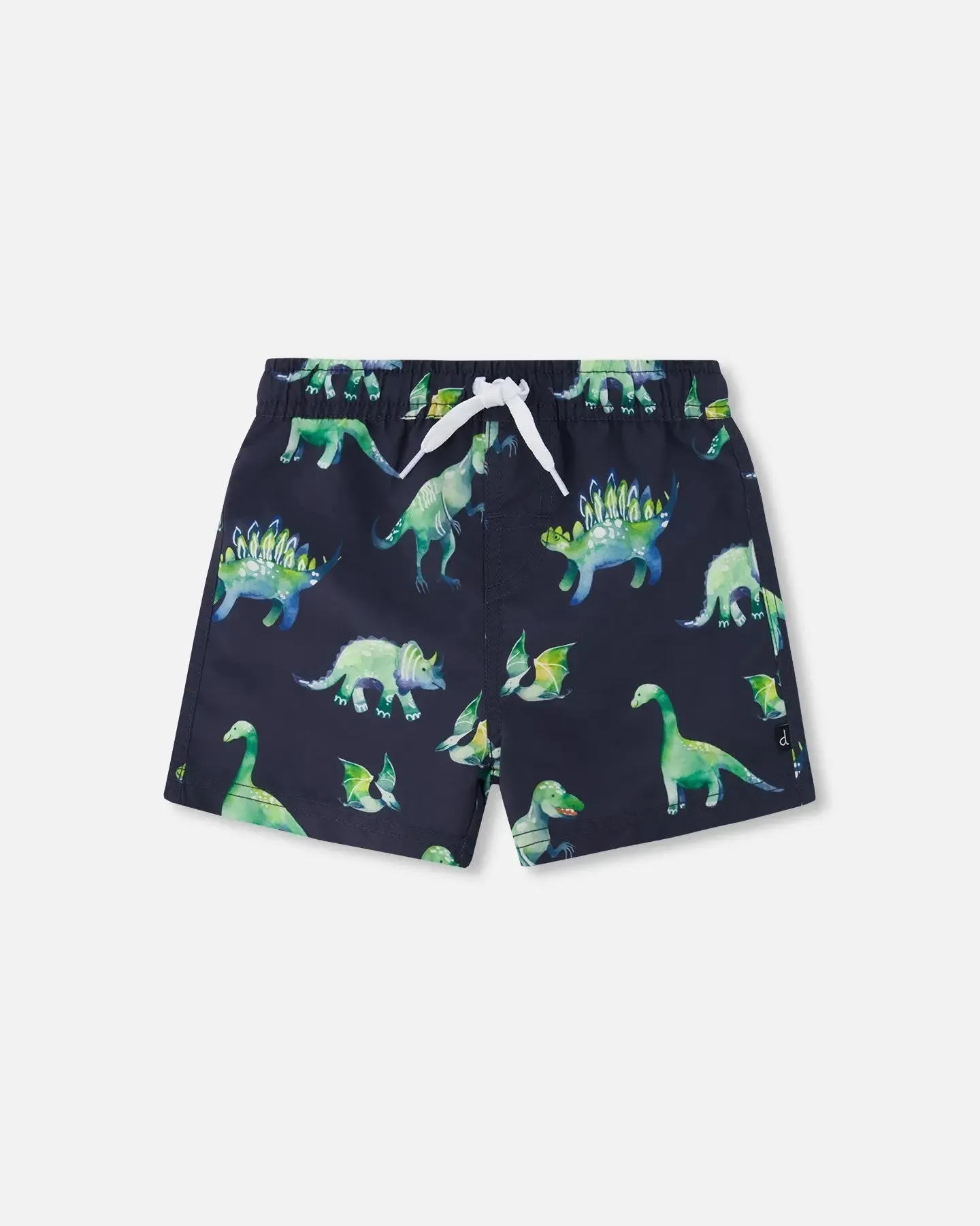 Men'S Boardshort Grey Printed Dinosaurs