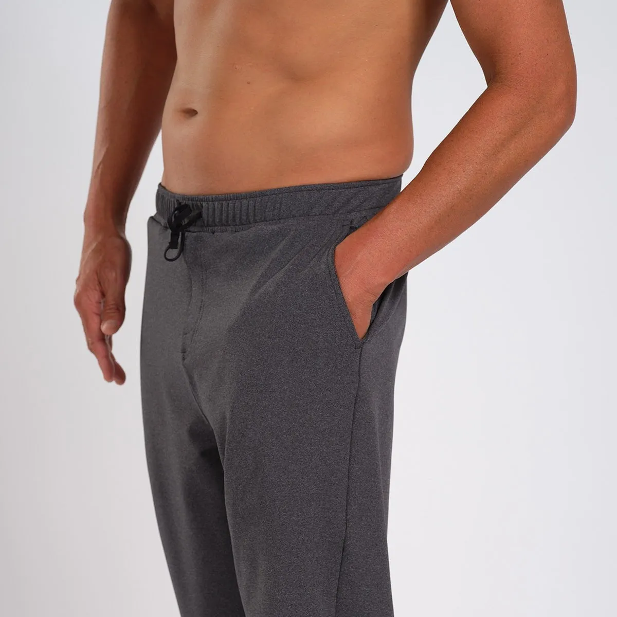 Mens LTD Run Heather Grey Jogger - Charcoal