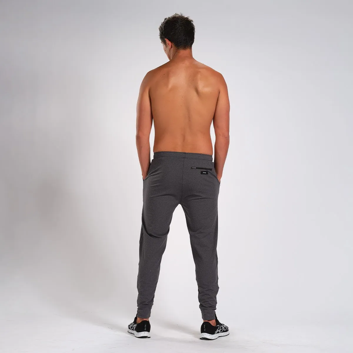 Mens LTD Run Heather Grey Jogger - Charcoal