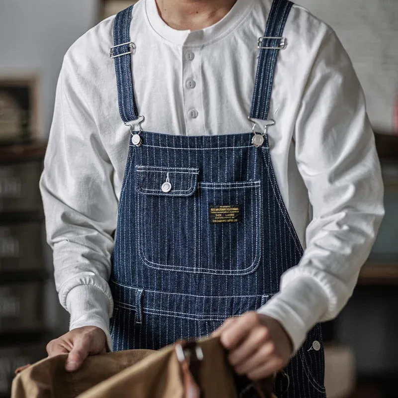 Men's Vintage-Inspired Indigo Denim Overalls