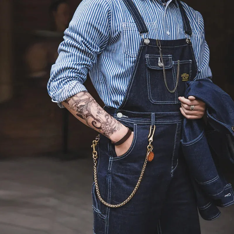 Men's Vintage-Inspired Indigo Denim Overalls