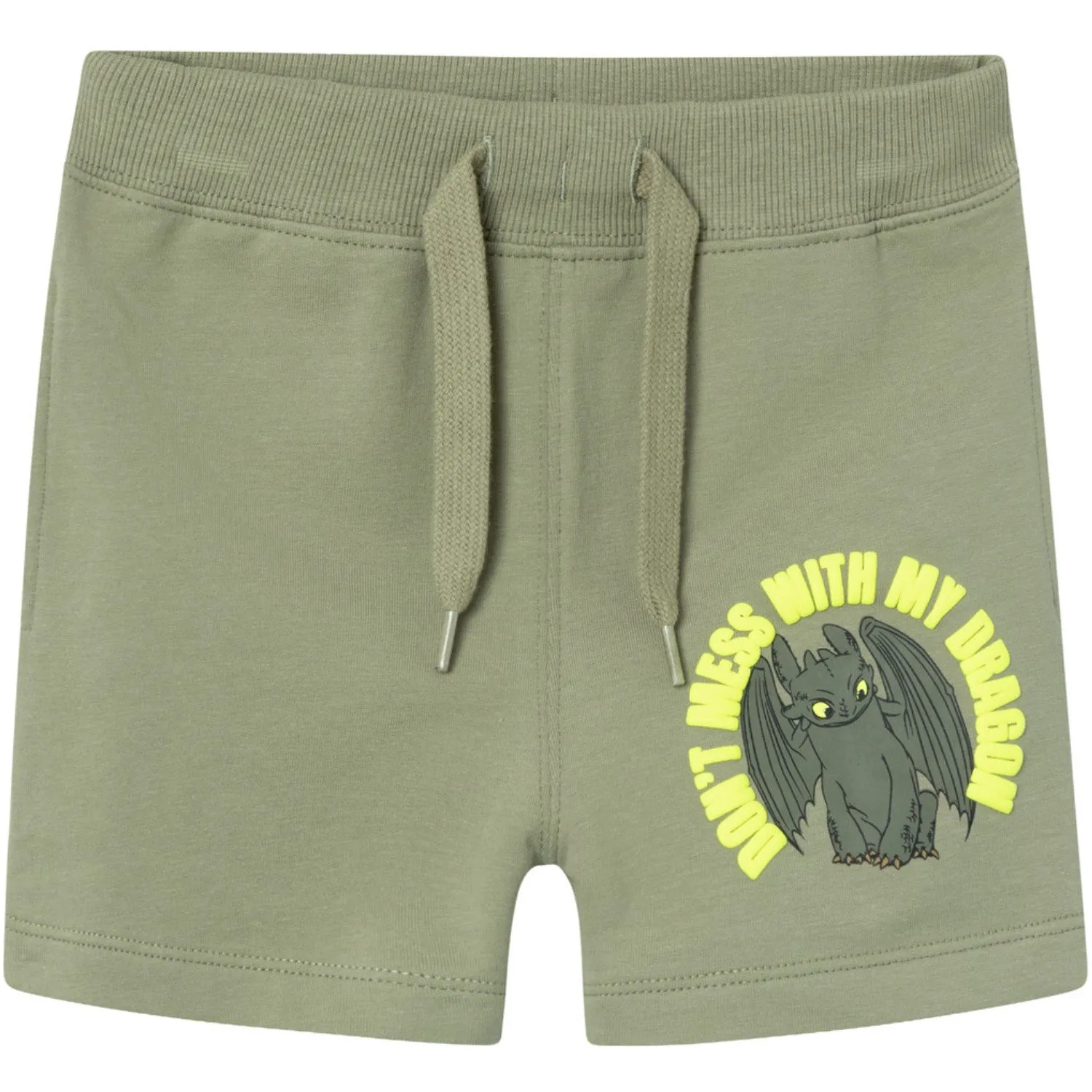 Name It Oil Green Abil Dragon Long Sweat Shorts