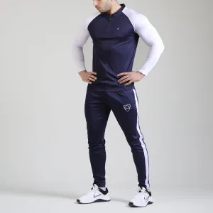 Navy And White Raglan Summer Tracksuit