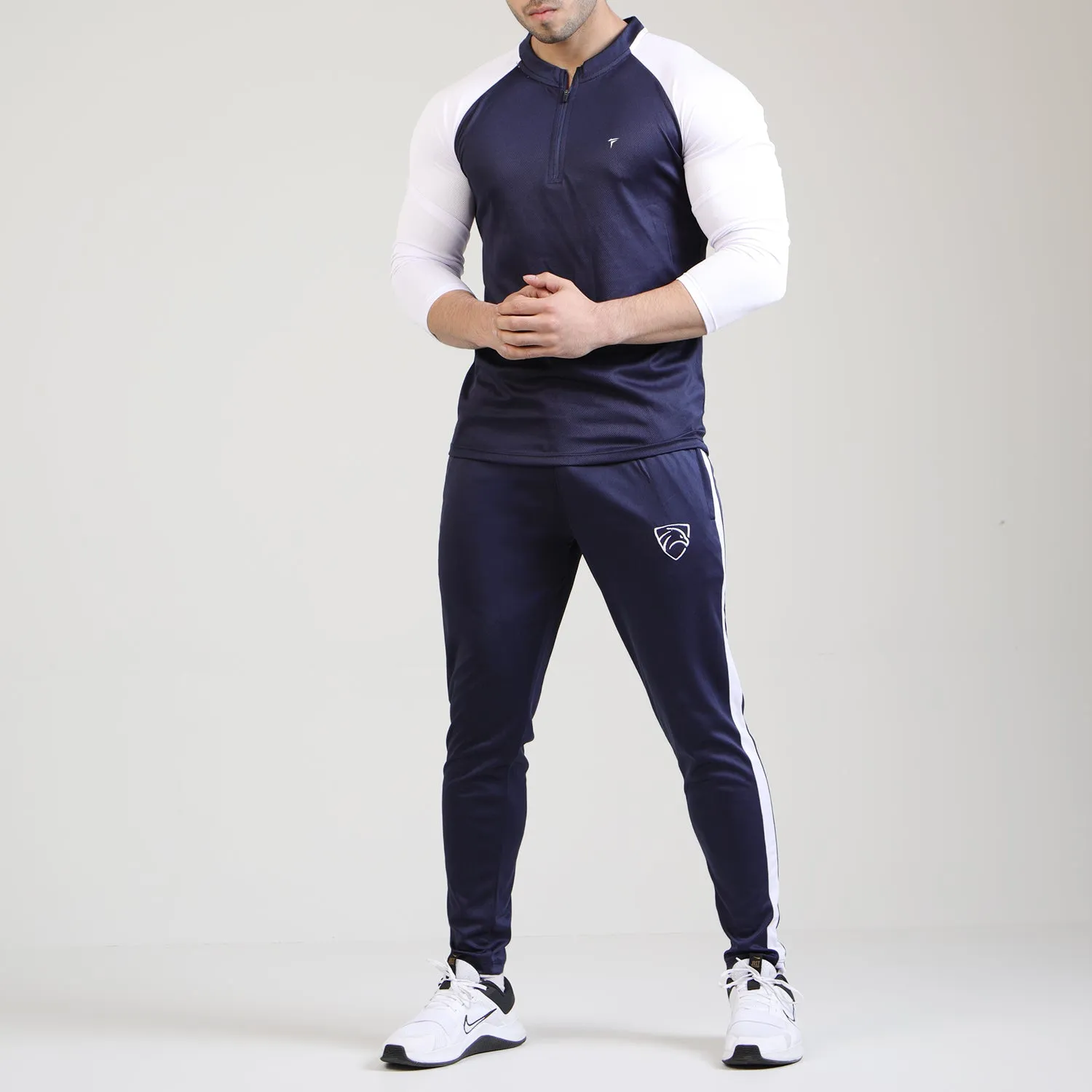 Navy And White Raglan Summer Tracksuit