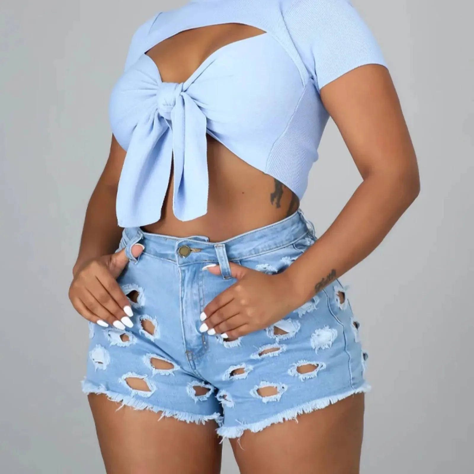 New Arrival Exquisite Rhinestone Beaded Denim Shorts Women High Waist Slimming Lift Butt Jean Shorts 2023 Trousers Summer Bottom