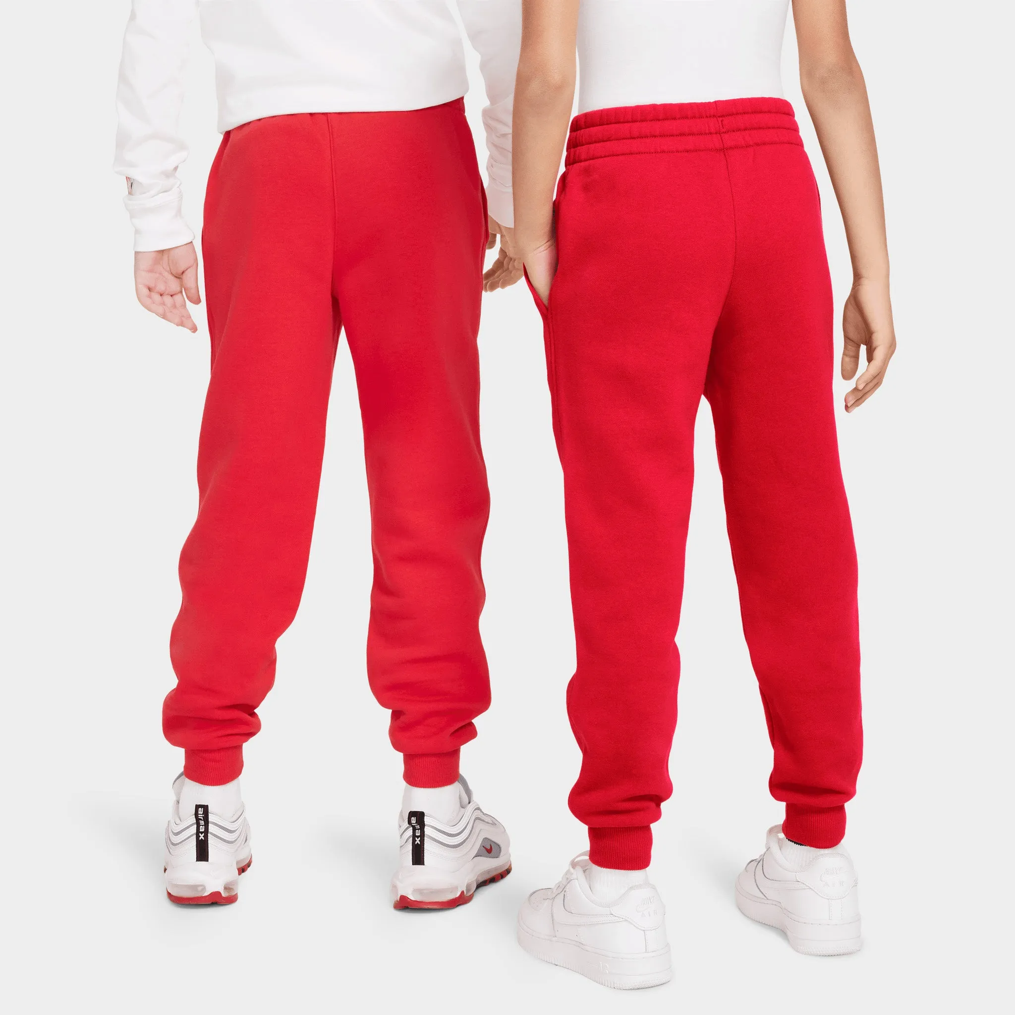 Nike Juniors' Club Fleece Joggers University Red / White