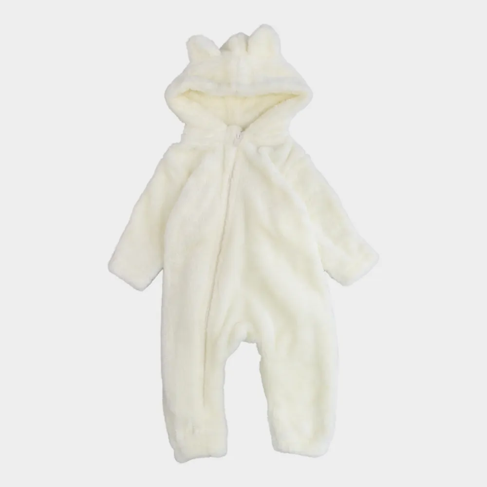 Offwhite Teddy Fleeced Hooded Onesie