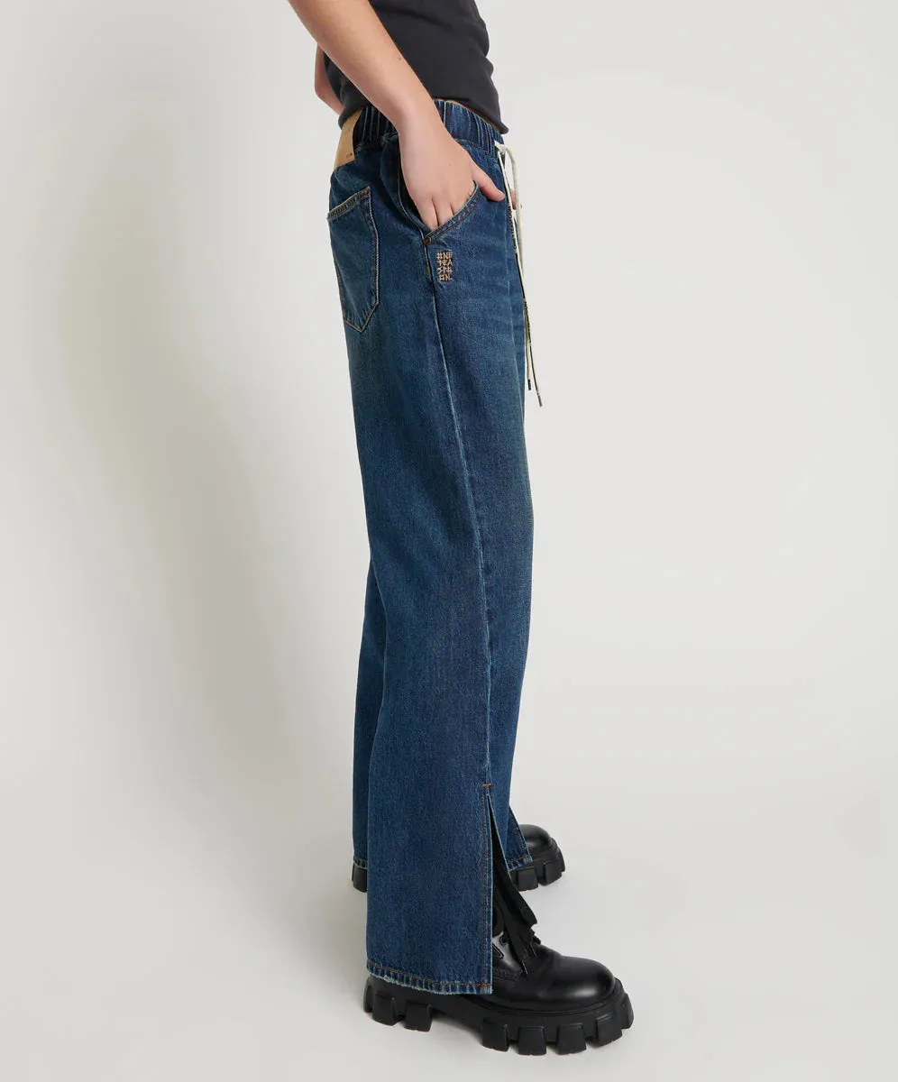 One Teaspoon Roadhouse Wide Leg Draw String Jeans